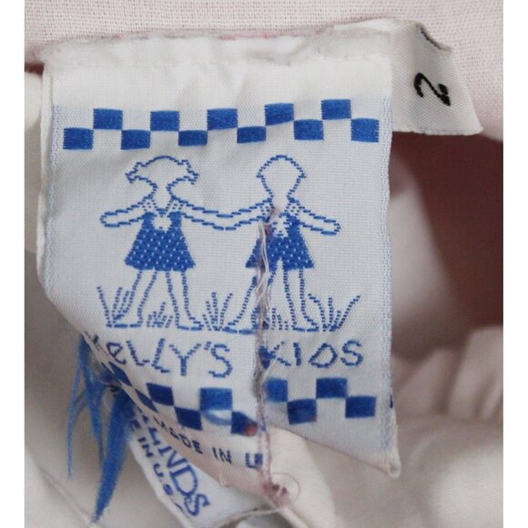 VTG Kelly's Kids Pink Polka Dot Dress Bow Blouse 3T Spring Summer Casual Fast Fr - Picture 6 of 7